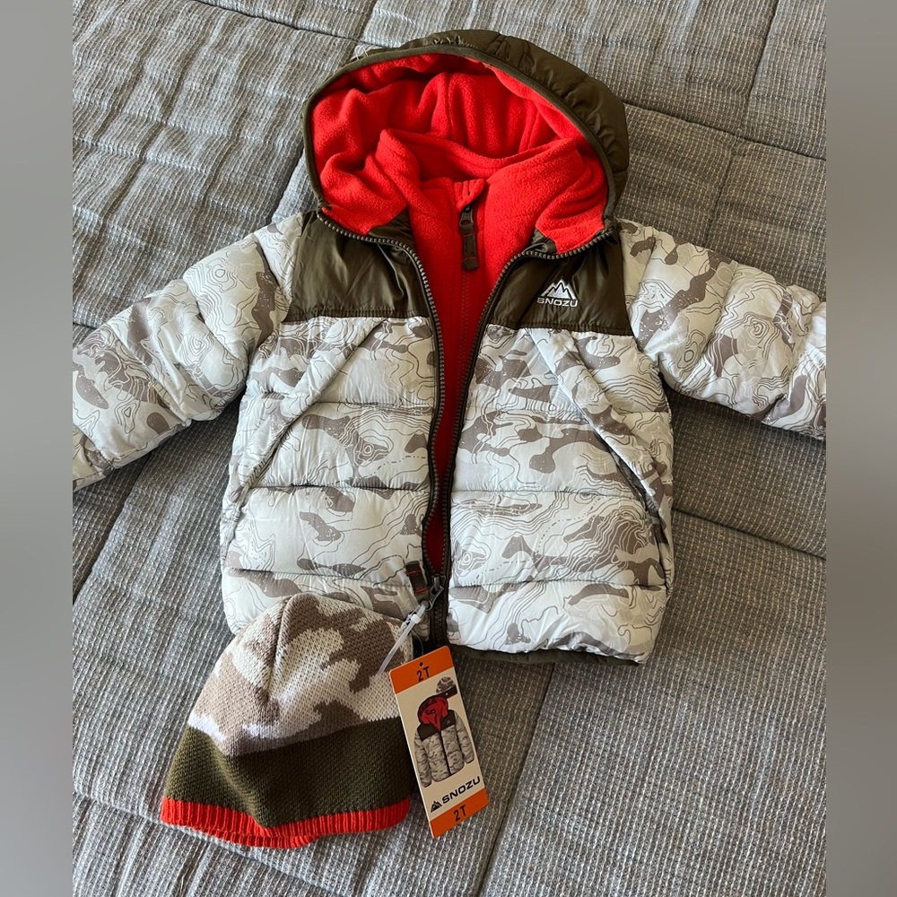 Toddler Boys’ Winter Jacket with Hat